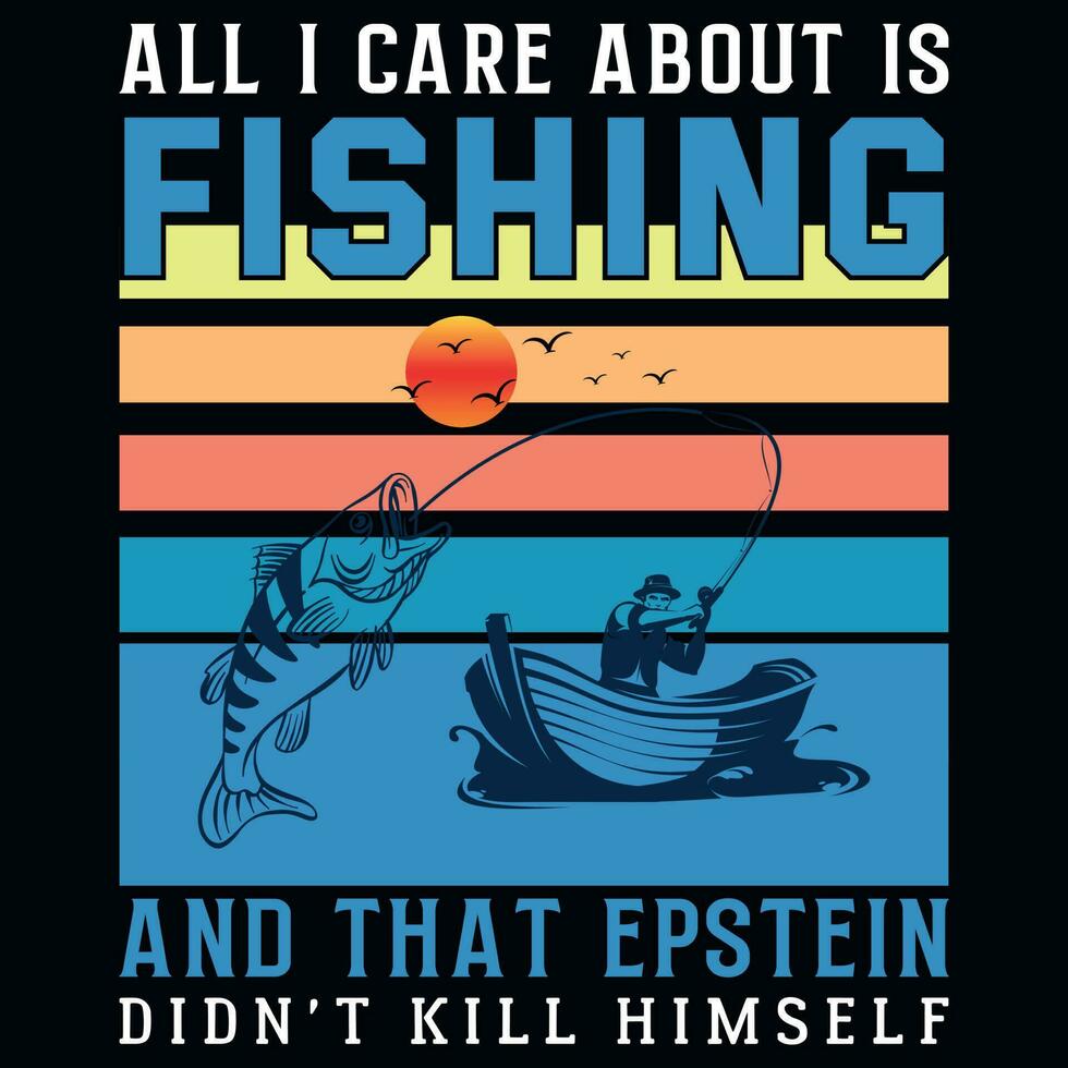 Fishing graphics tshirt design vector
