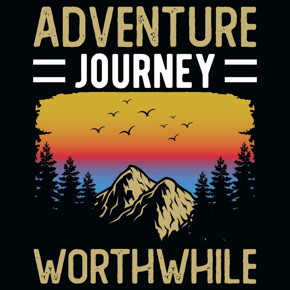 Mountain adventure graphics tshirt design vector