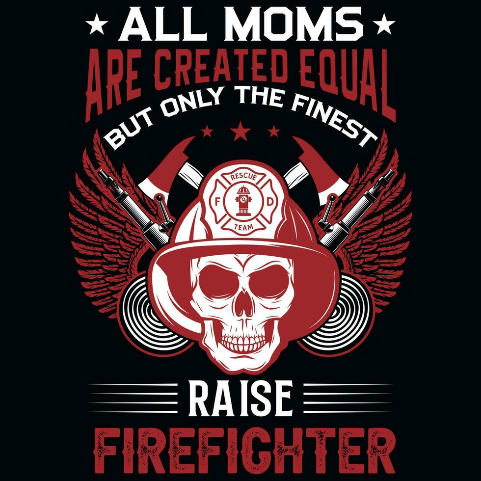 Firefighter graphics tshirt design vector