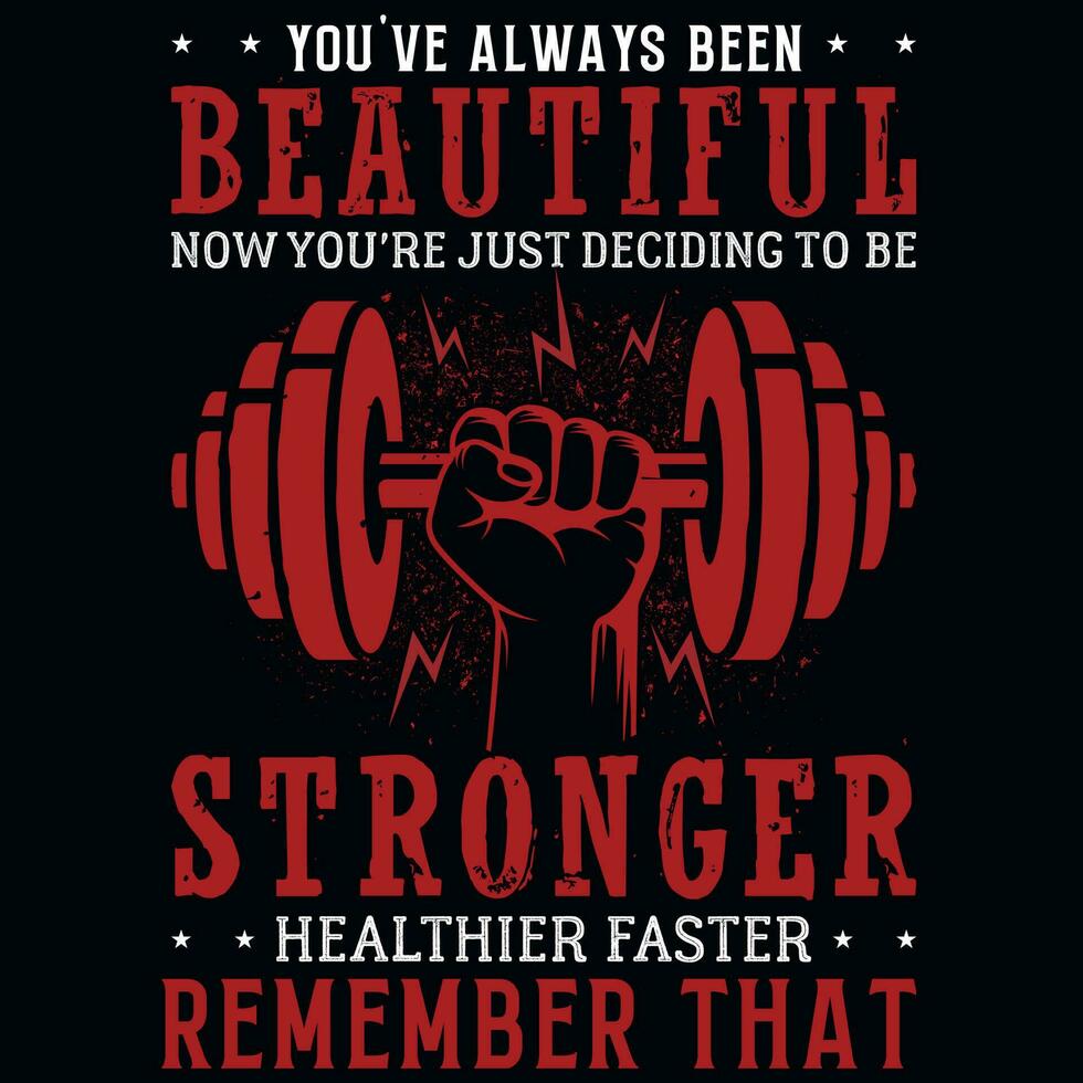 Gym or fitness tshirt design vector design