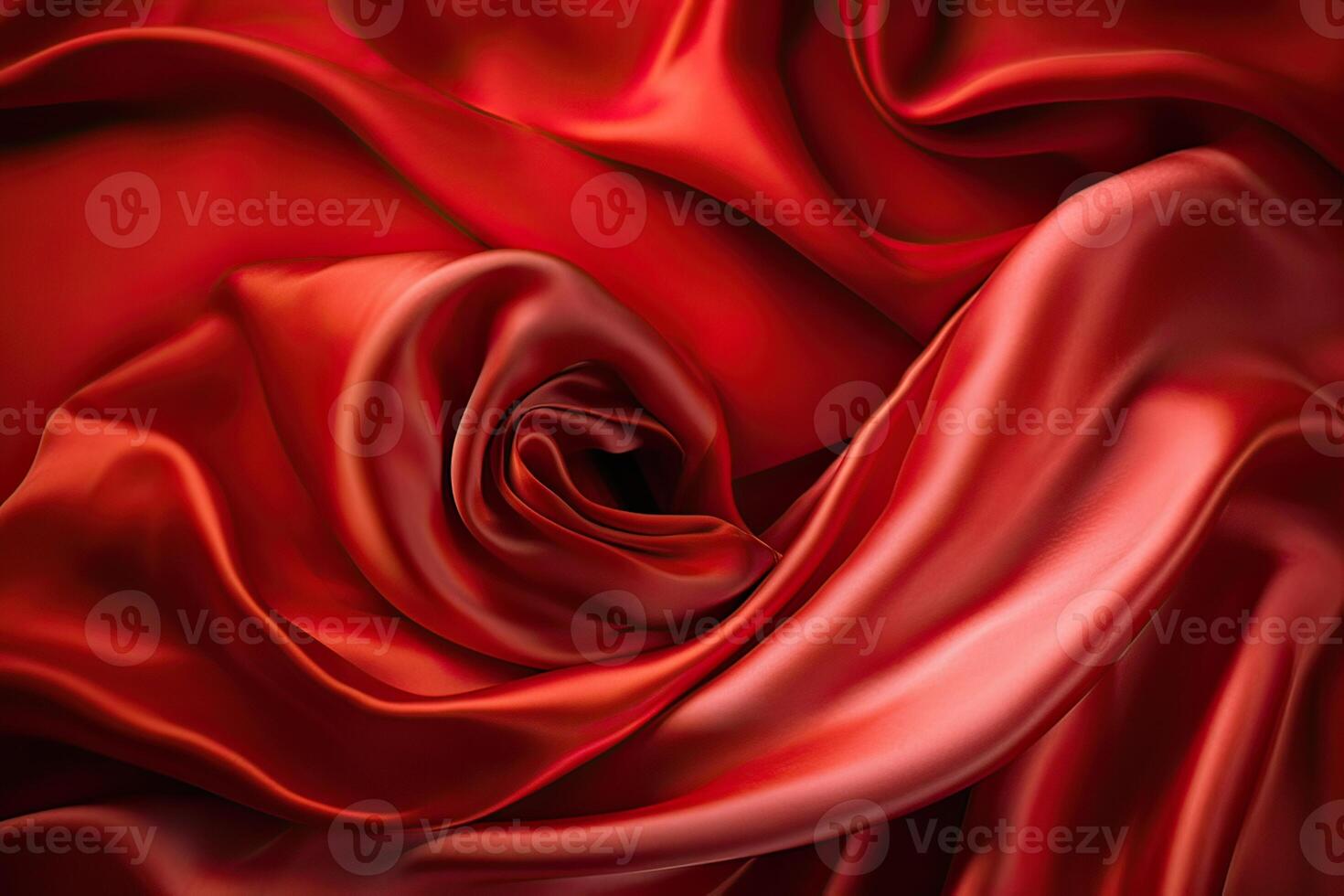 Close-up texture of natural red or pink fabric or cloth in same color. Fabric texture of natural cotton, silk or wool, or linen textile material. Red canvas. . photo