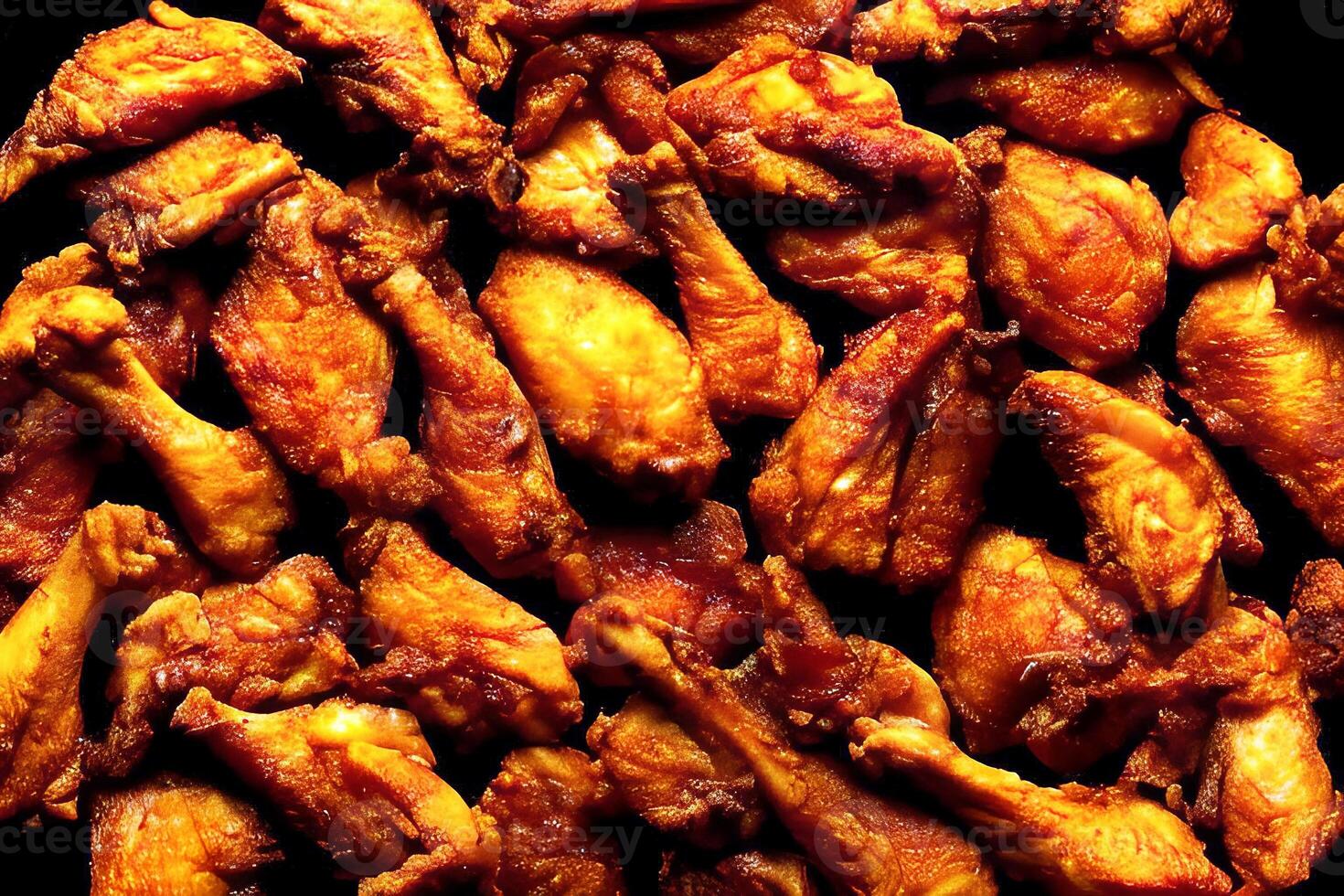Closeup Chickens Fried, photo