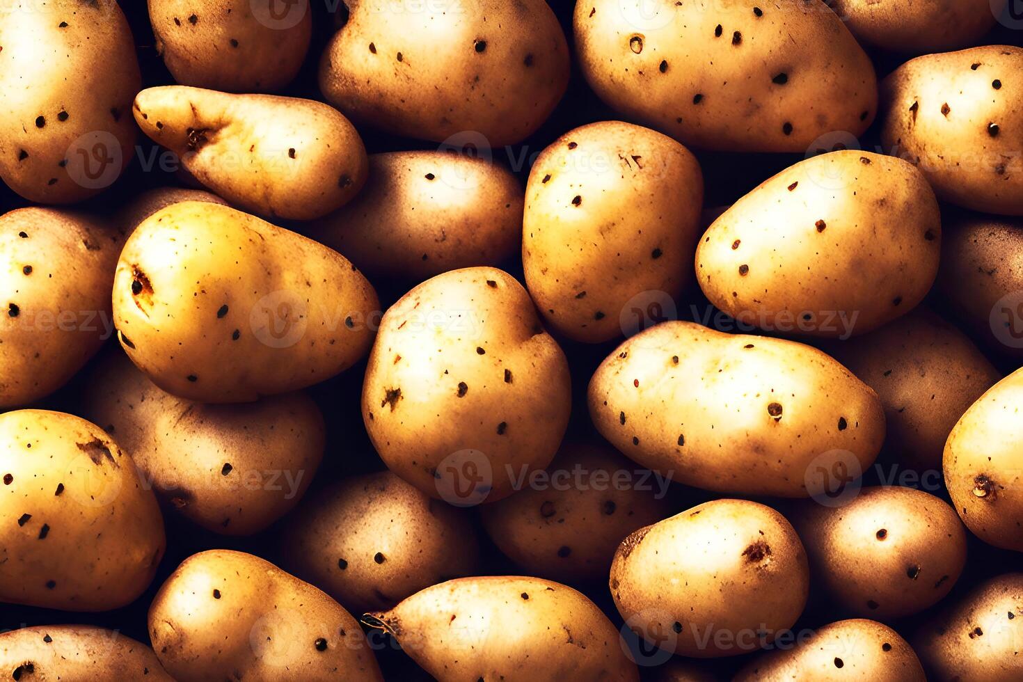 Closeup Potatoes, Generative AI photo