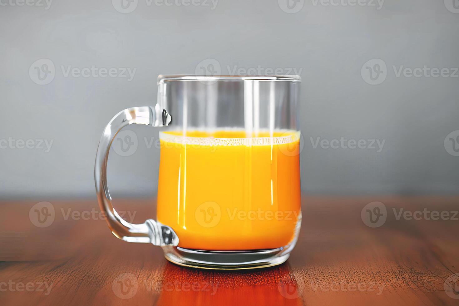 naranja jugo en vaso taza, generativo ai foto