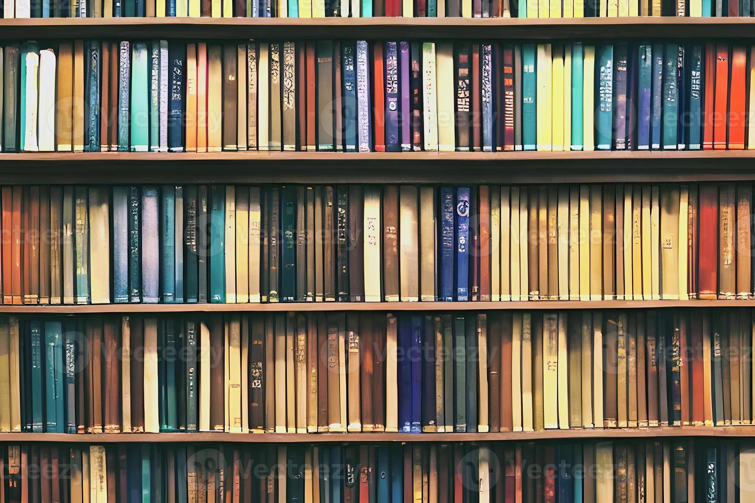 Bookshelf Background, Generative AI photo