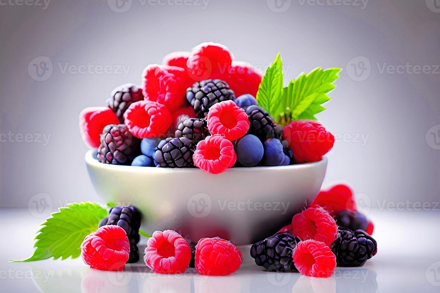 Mix berry in a bowl, photo