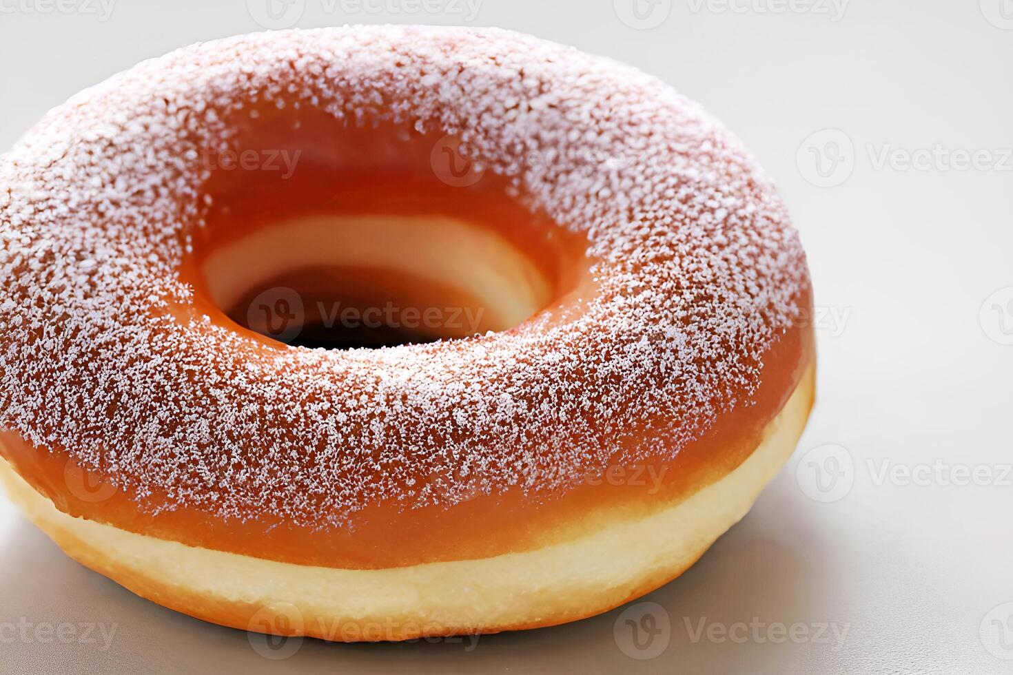 Closeup donut with sugar, photo