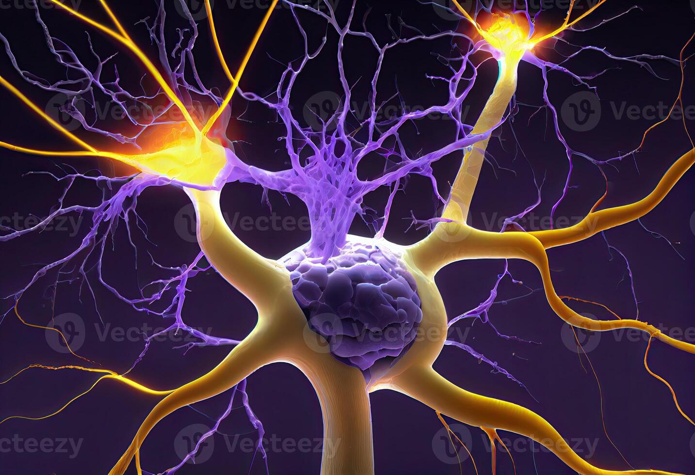 neuronal y optogenético estímulo. generar ai. foto