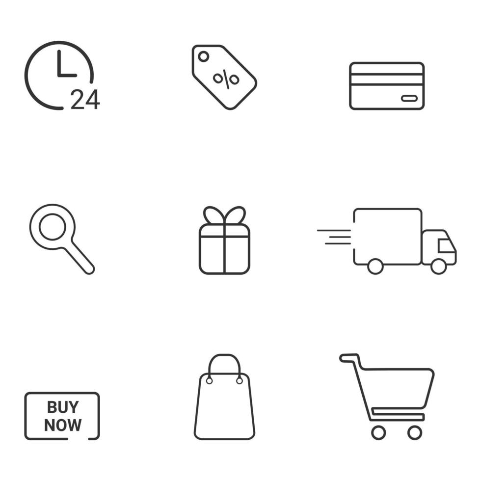 Set of icons for online stores vector