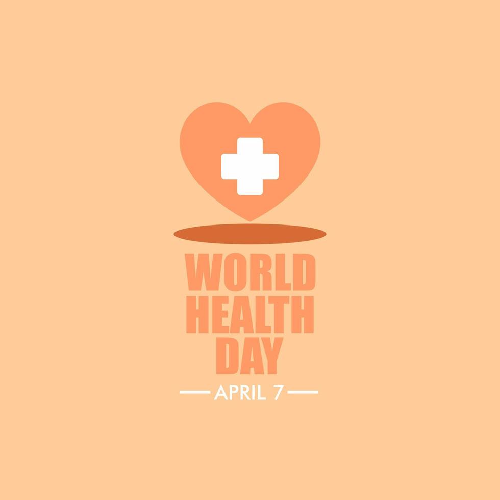 World Health Day is a global health awareness day celebrated every year on 7th April. Vector illustration design