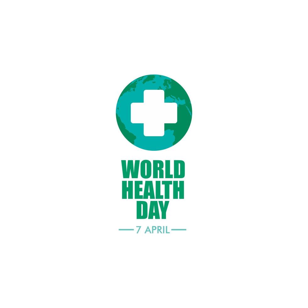 World Health Day. Healthy lifestyle Design element in pastel colors with textures vector