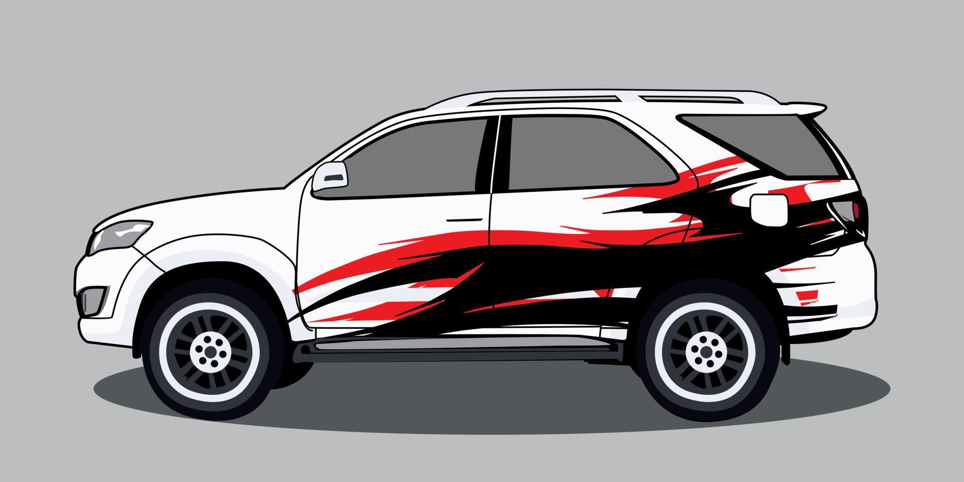 vector illustration of a free abstract car decal