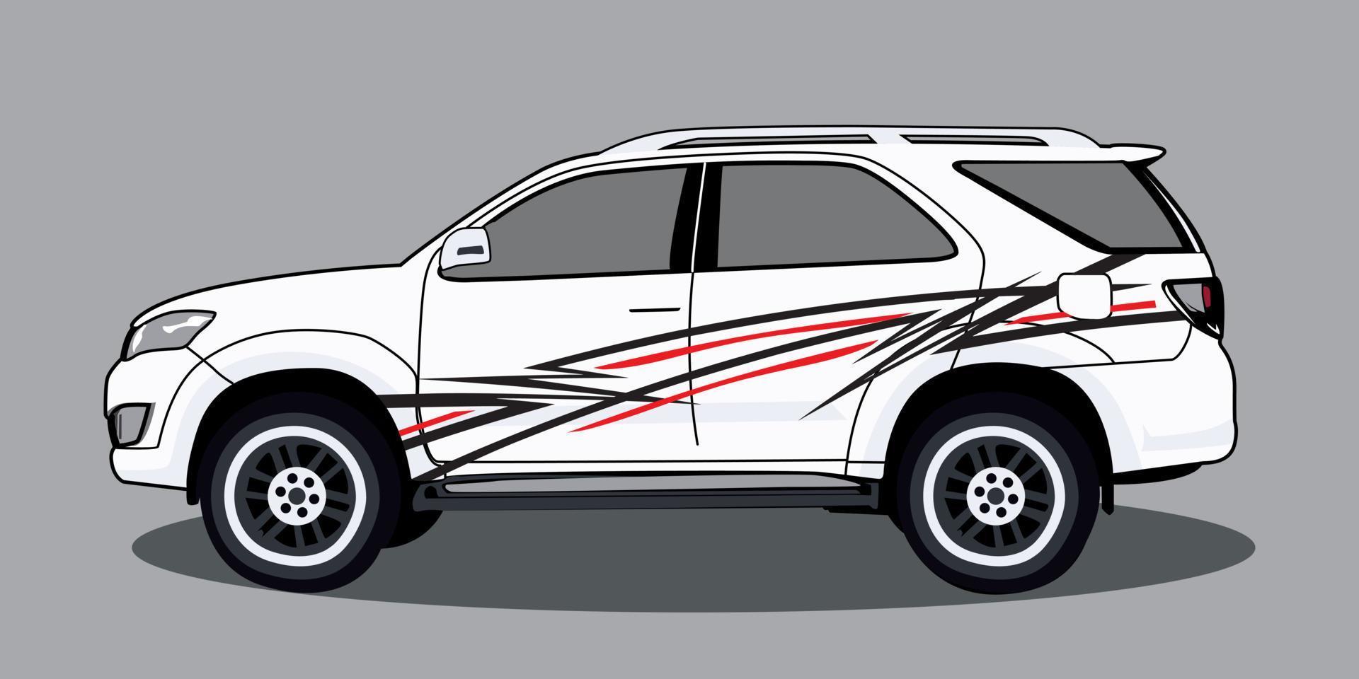 vector illustration of a free abstract car decal