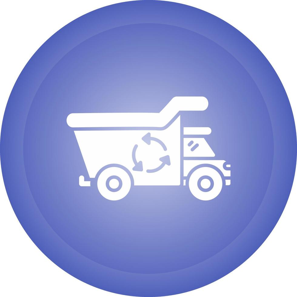 icono de vector de camión de reciclaje