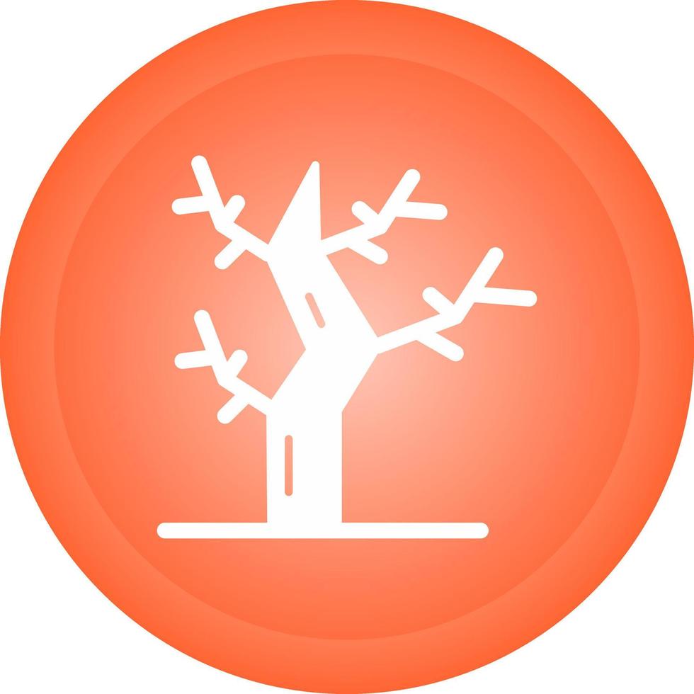 icono de vector de árbol seco