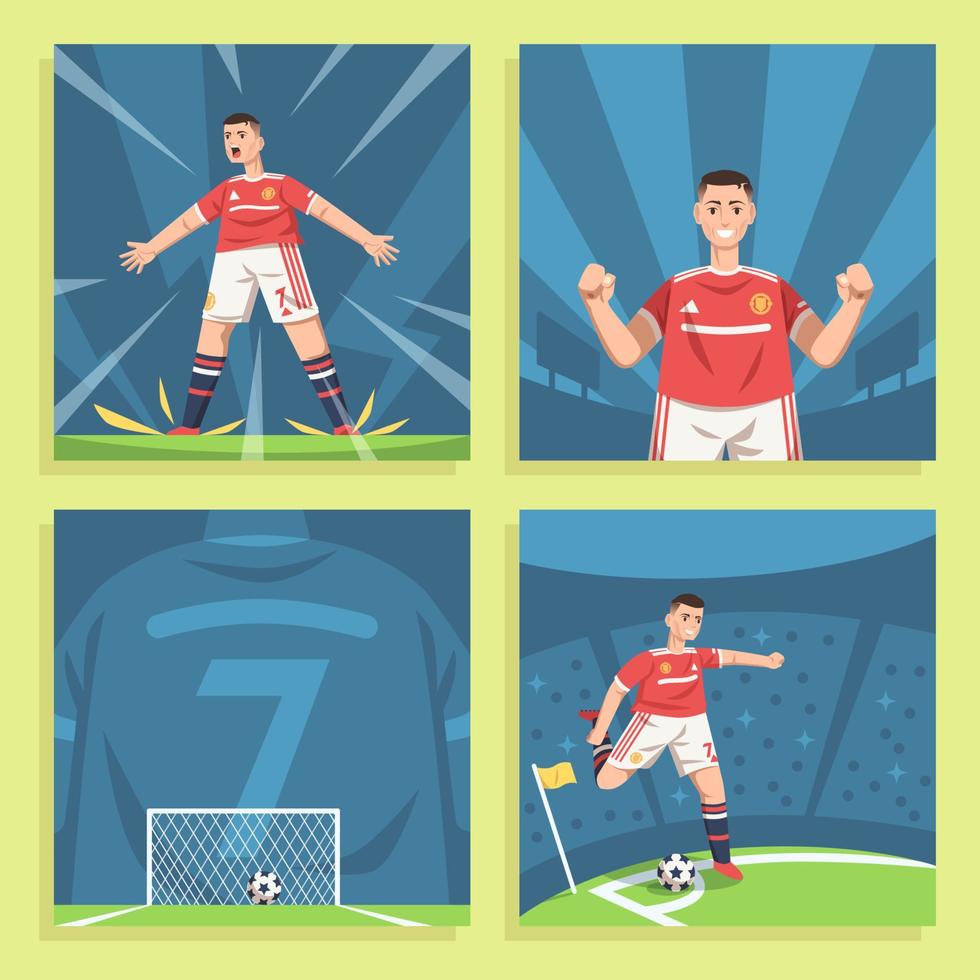 Cristiano Ronaldo Social Media Post vector