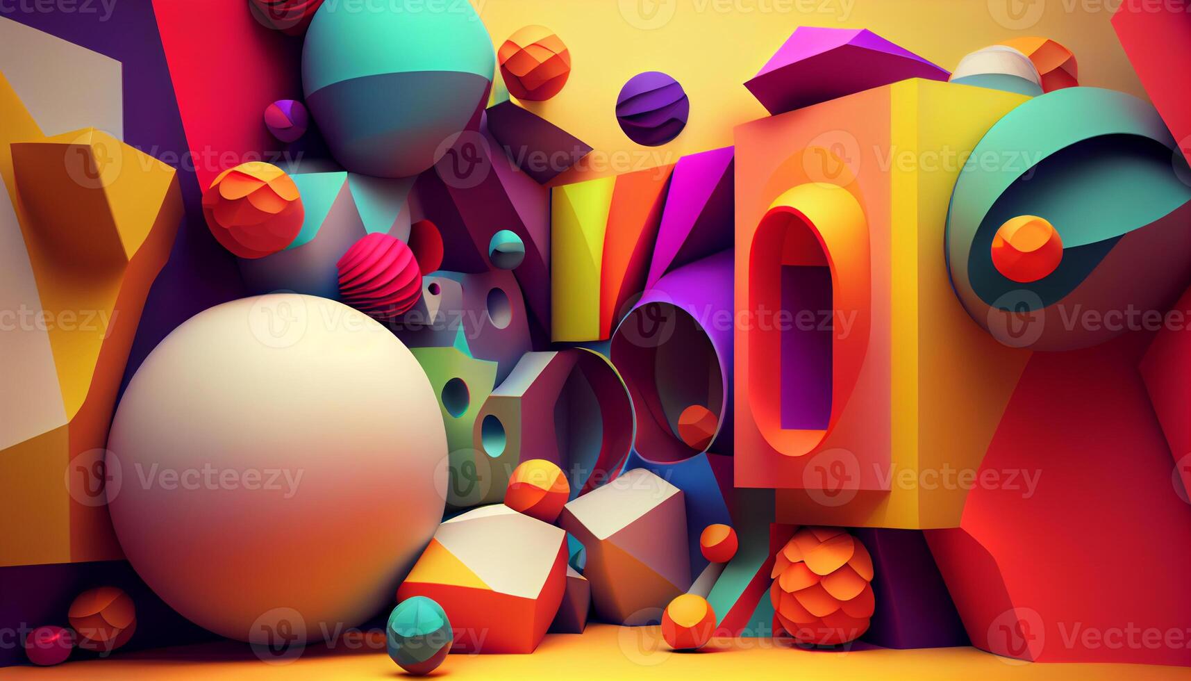 3D Colorful Background . Generate Ai. photo