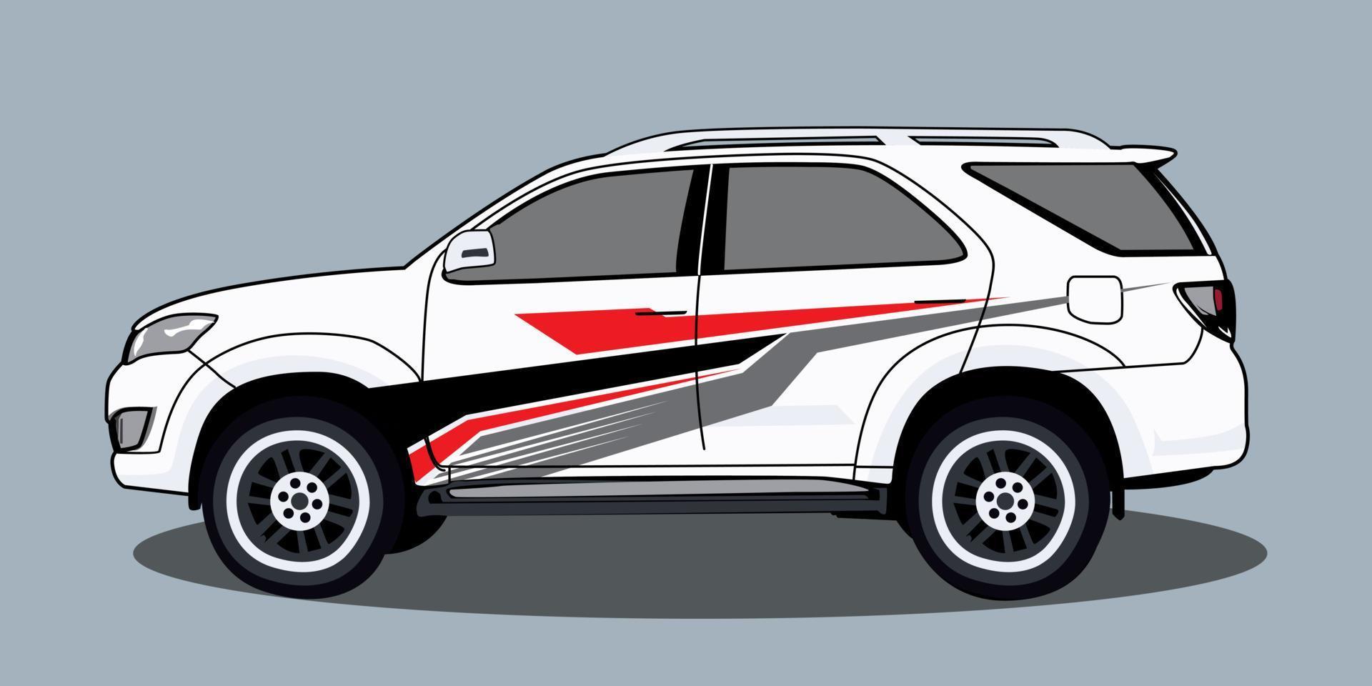 vector illustration of a free abstract car decal