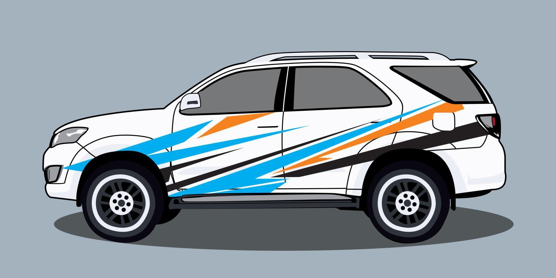 vector illustration of a free abstract car decal