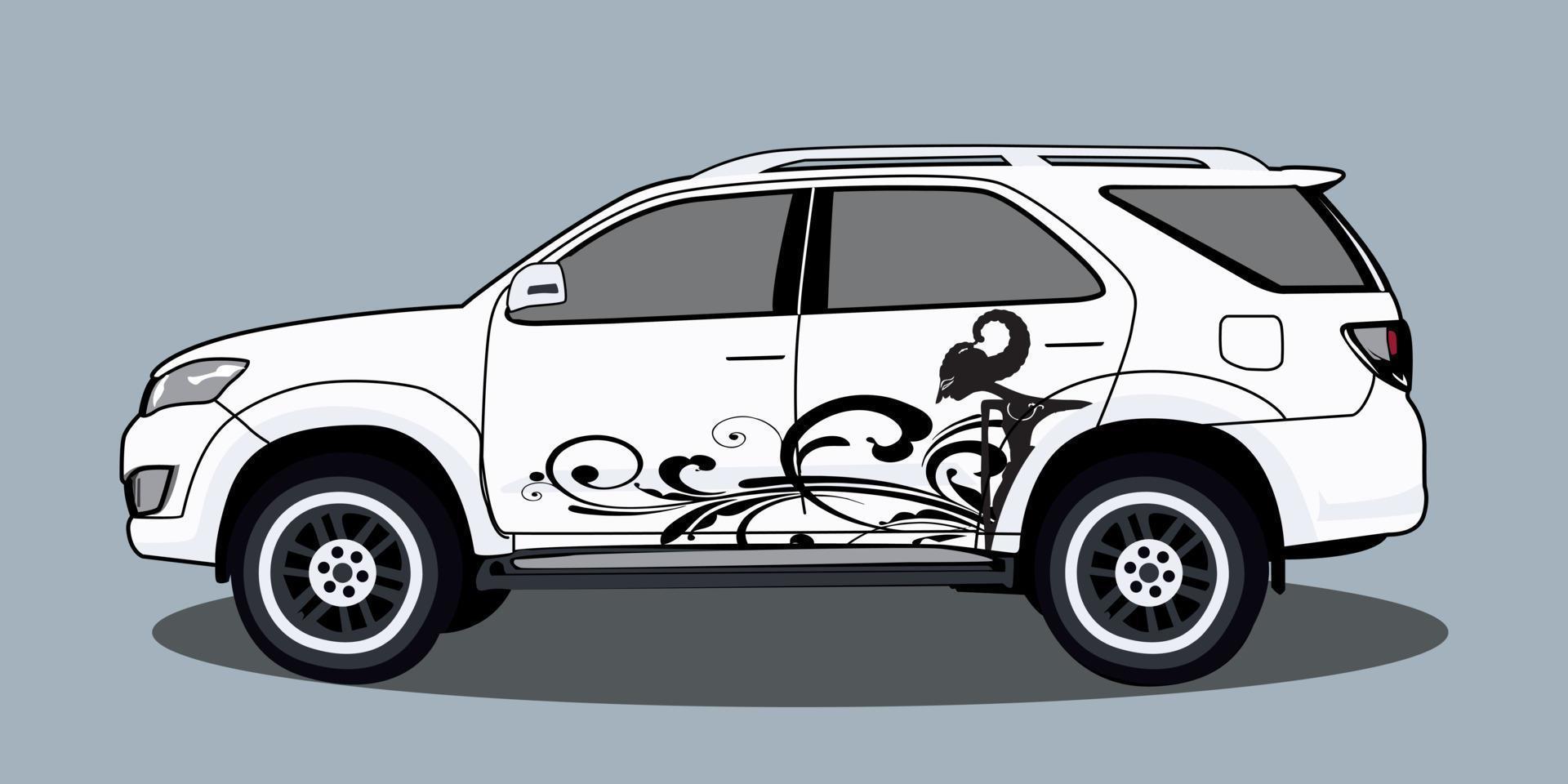 vector illustration of a free abstract car decal