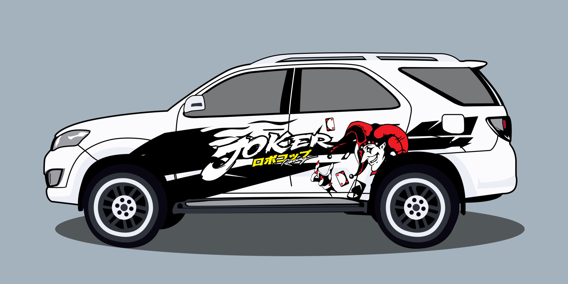 vector illustration of a free abstract car decal 22680270 Vector Art at