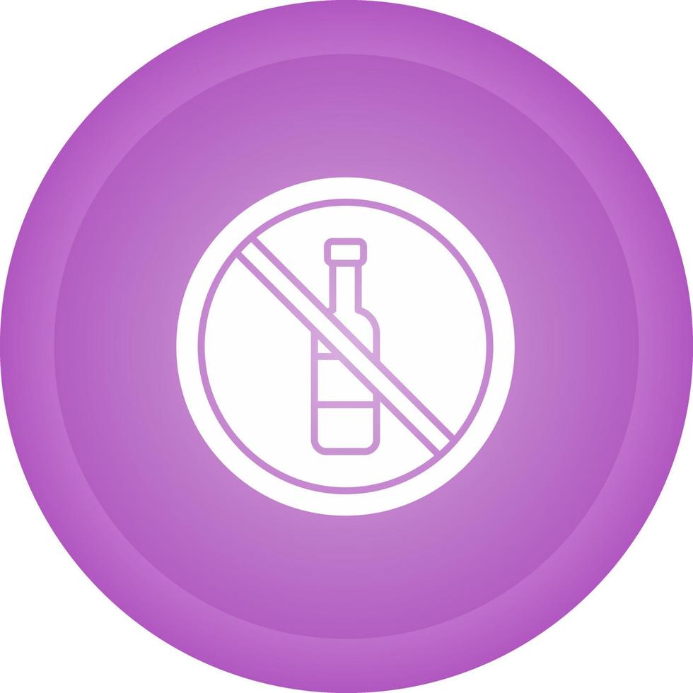 No Alcohol Vector Icon