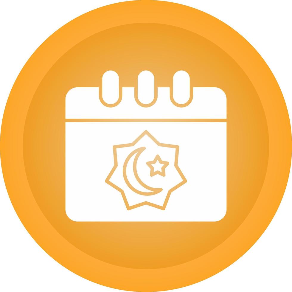 Islamic Calendar Vector Icon