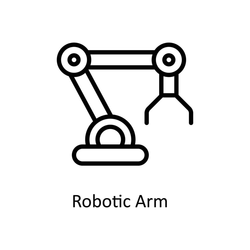 Robotic Arm Vector  outline Icons. Simple stock illustration stock