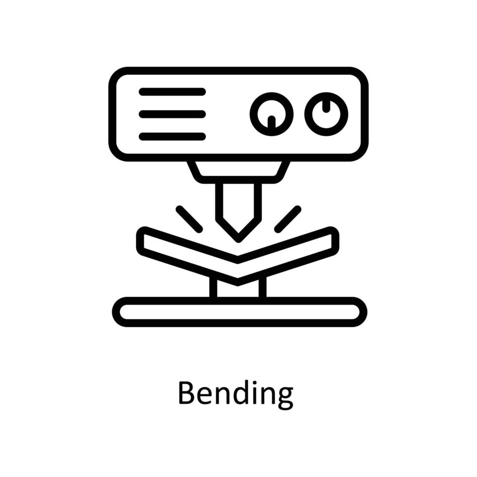 Bending Vector  outline Icons. Simple stock illustration stock