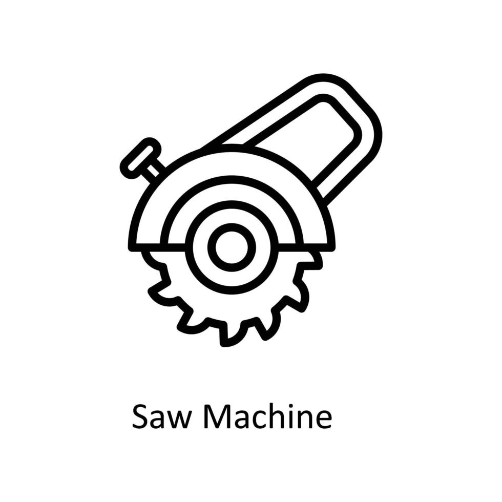 Saw Machine Vector  outline Icons. Simple stock illustration stock