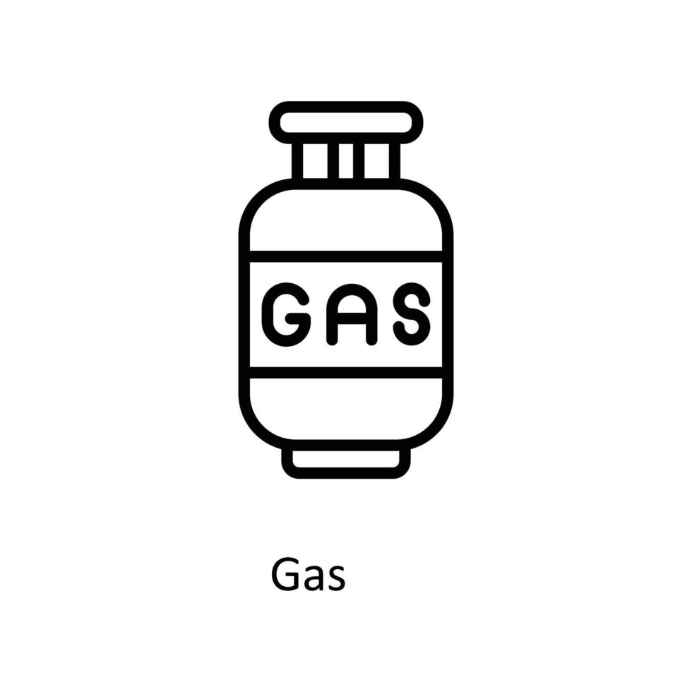 Gas  Vector  outline Icons. Simple stock illustration stock