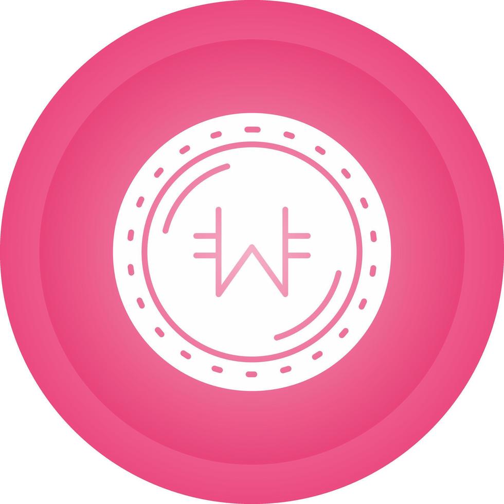 Won Currency Vector Icon