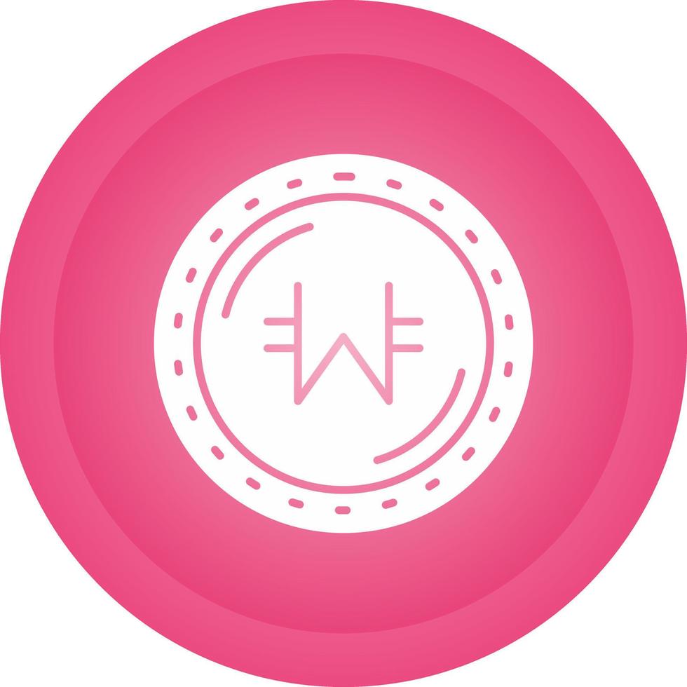 Won Currency Vector Icon