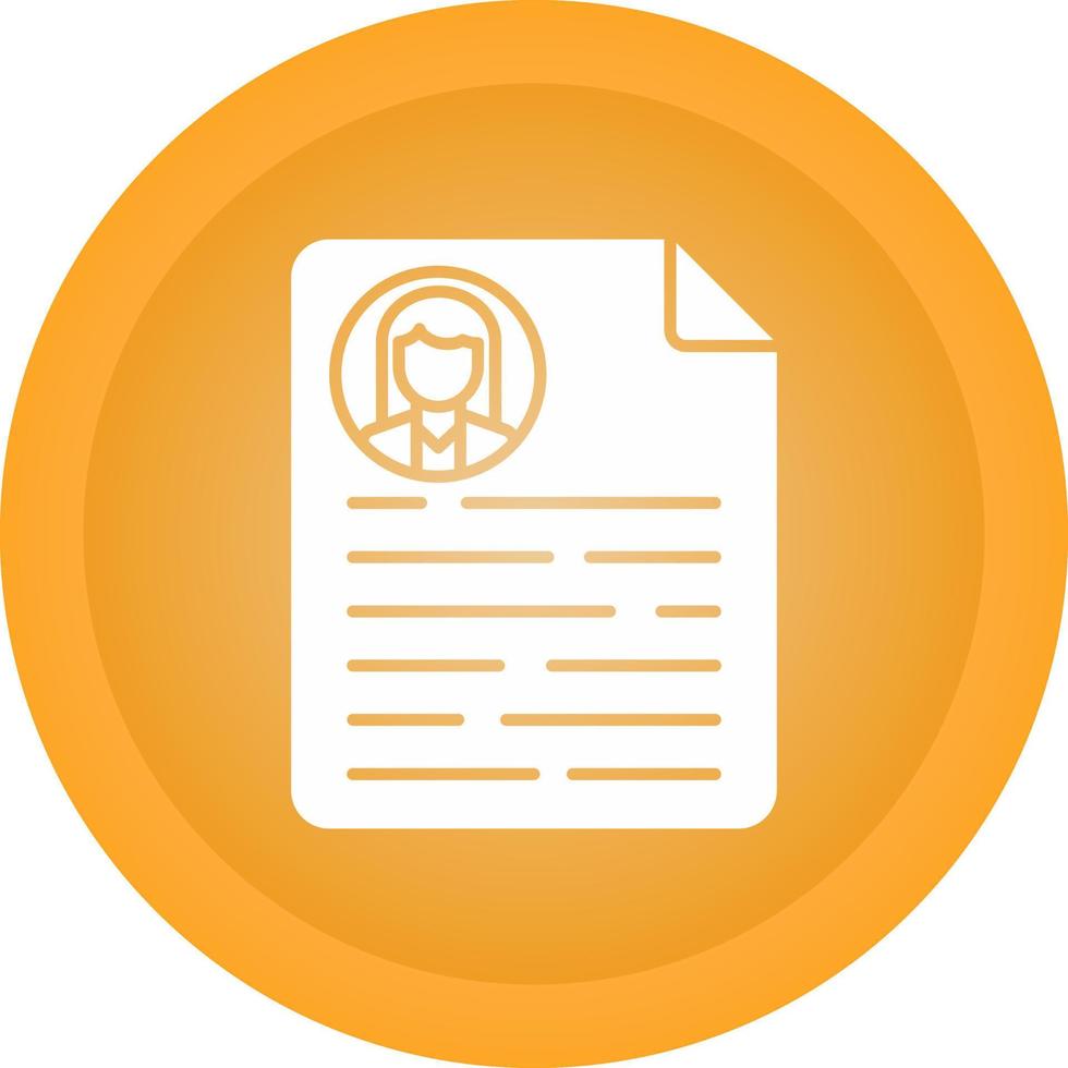 CV Vector Icon