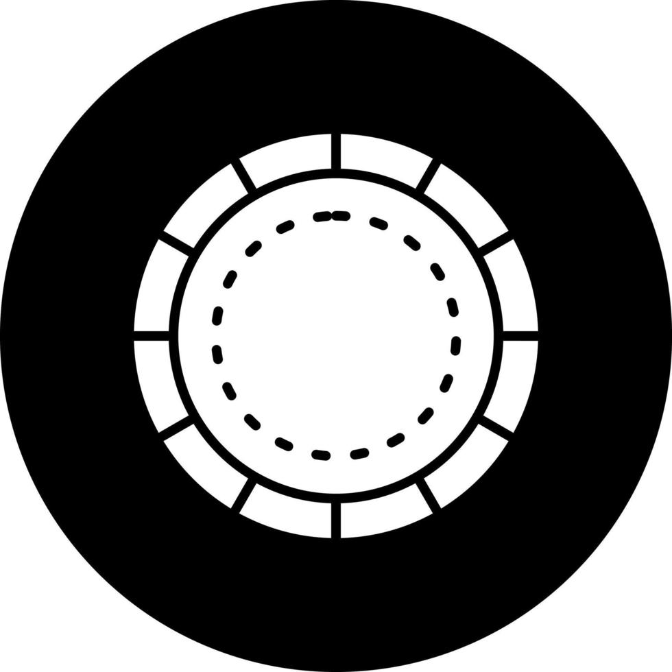Poker Chip Vector Icon Style
