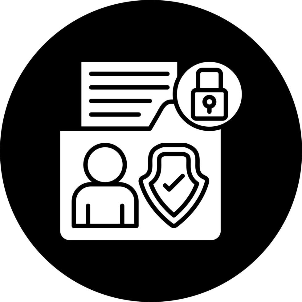 Sensitive Personal Data Vector Icon Style