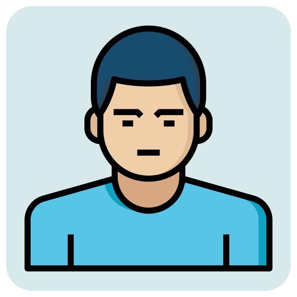Filled outline profession icon for Boy. vector