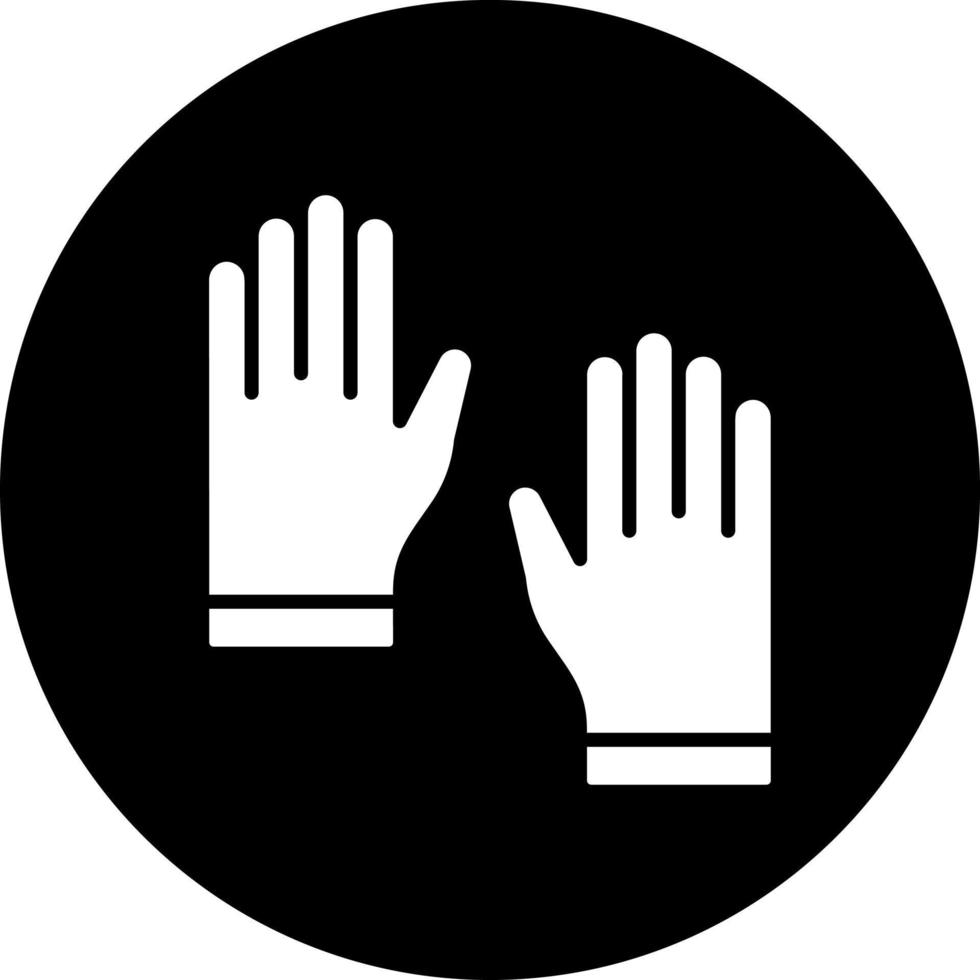 Latex Gloves Vector Icon Style