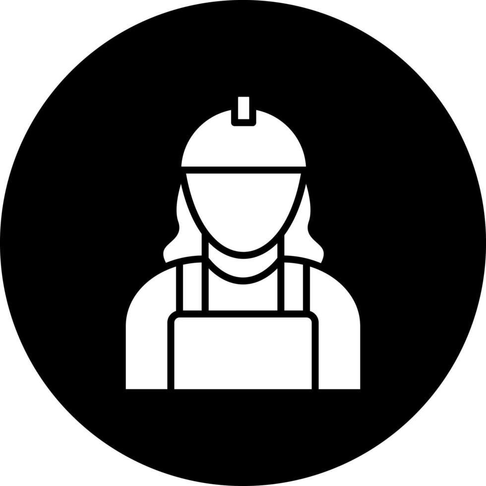 Worker Female Vector Icon Style