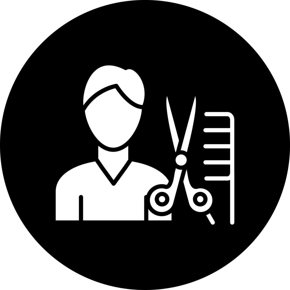 Hairstylist Vector Icon Style