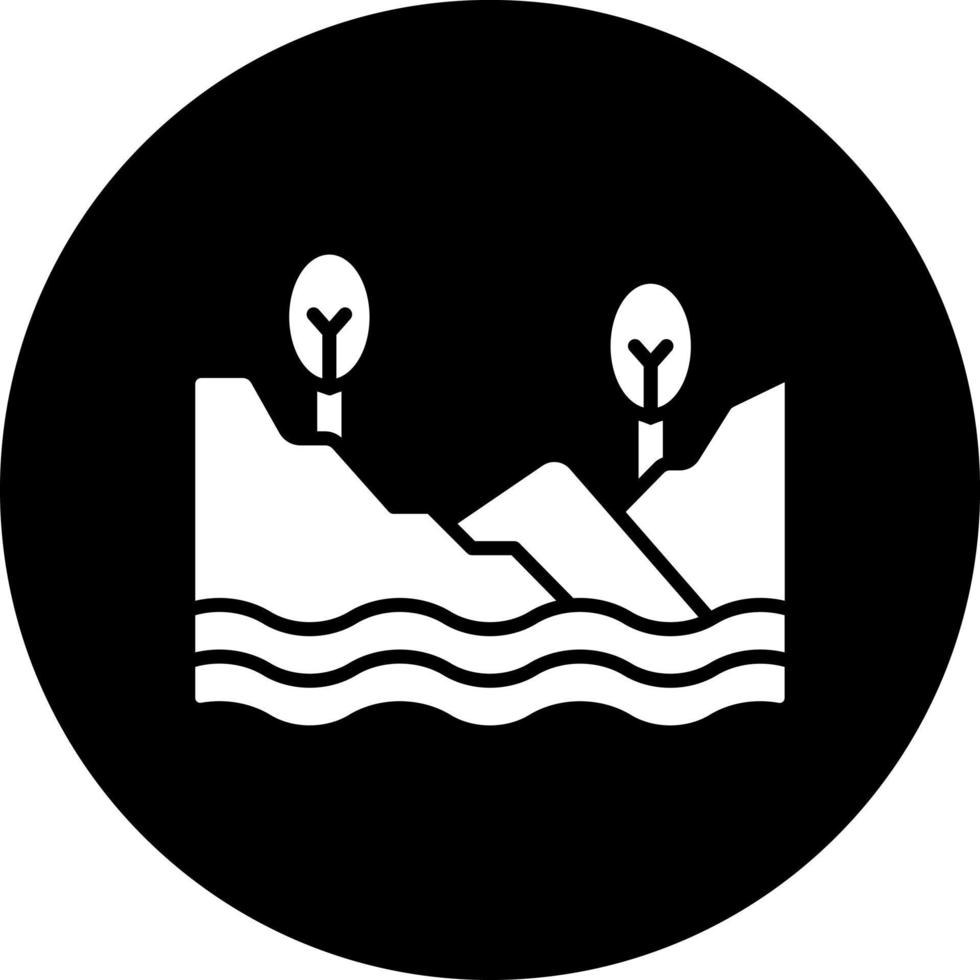 lago vector icono estilo