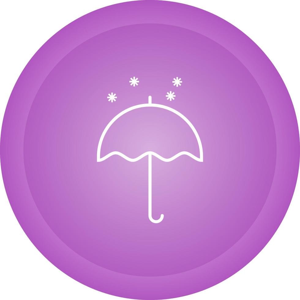 Umbrella with Snow Vector Icon