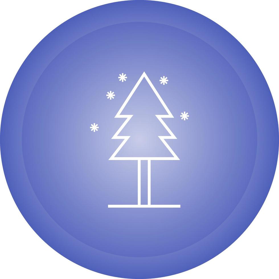 Tree in Snow Vector Icon