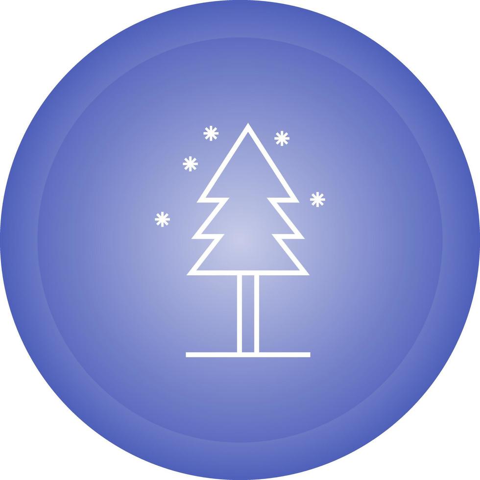 árbol en el icono de vector de nieve