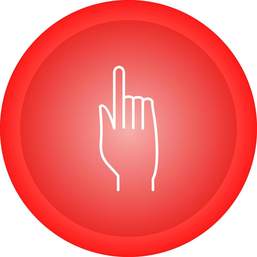 Raised Finger Vector Icon