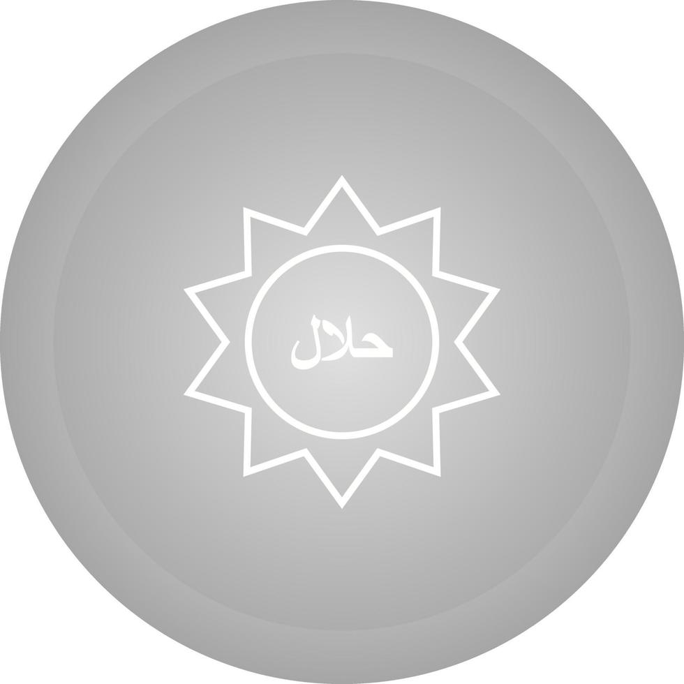 icono de vector de etiqueta halal