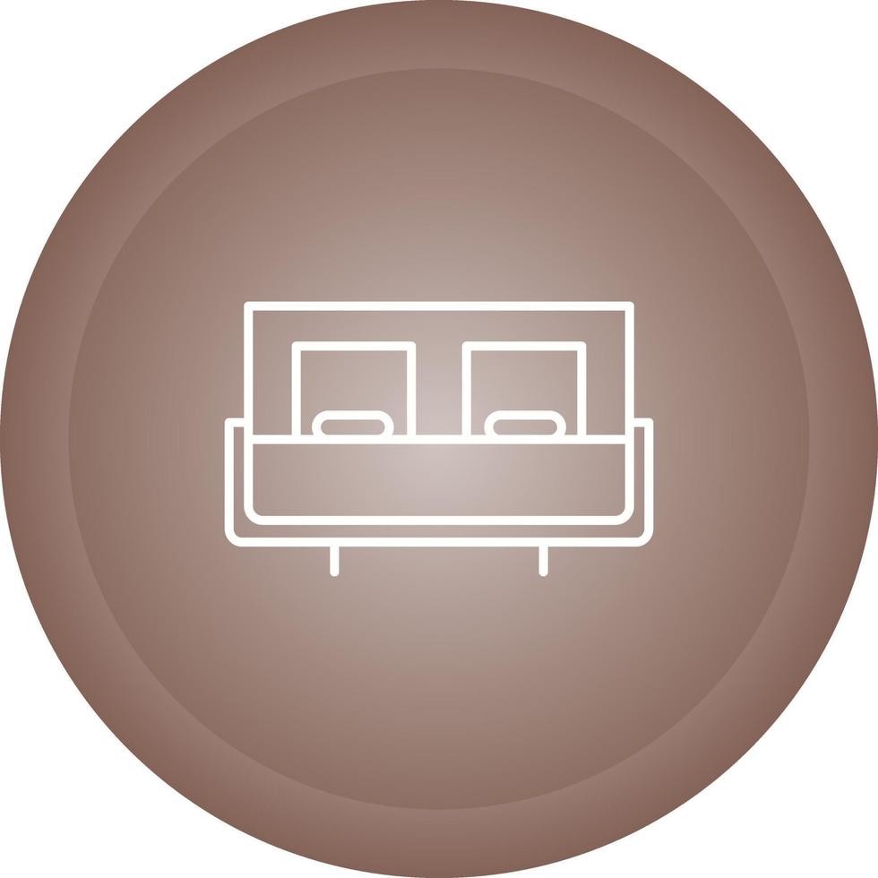 icono de vector de cama