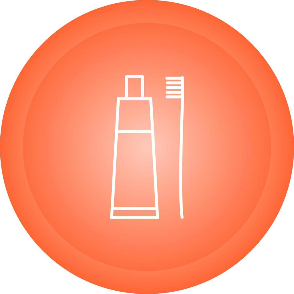 Toothbrush and Toothpaste Vector Icon