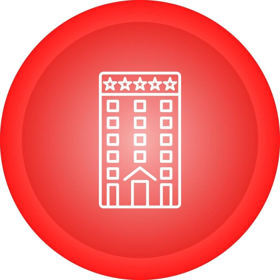 Five Star Building Vector Icon
