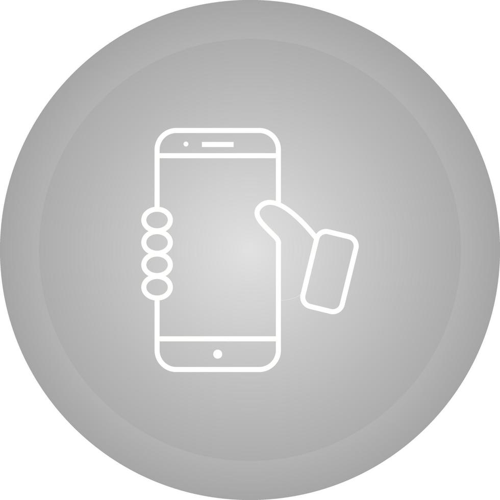 Holding Smartphone Vector Icon